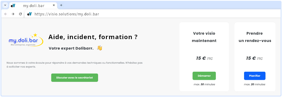 Exemple d'utilisation par My.Doli.Bar